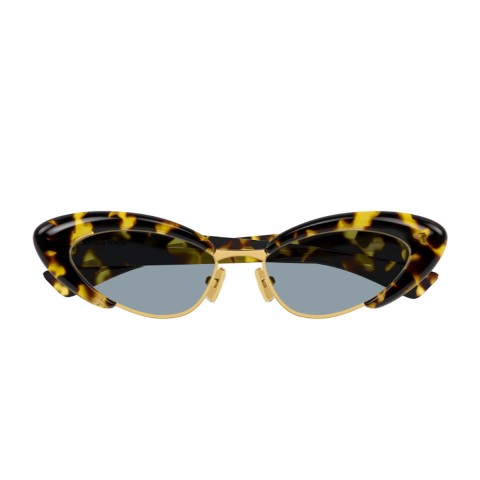 Bottega Veneta BV1387S 002 Havana Blue | Woman sunglasses